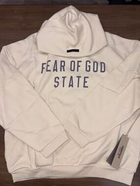 Fear of God Men’s Shell Hoodie with Blue State Print